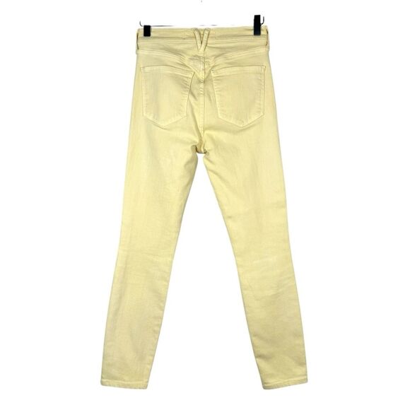 Veronica Beard Maera Skinny High Rise Jeans in Mustard YellowButton Fly Size 26 - Picture 6 of 9